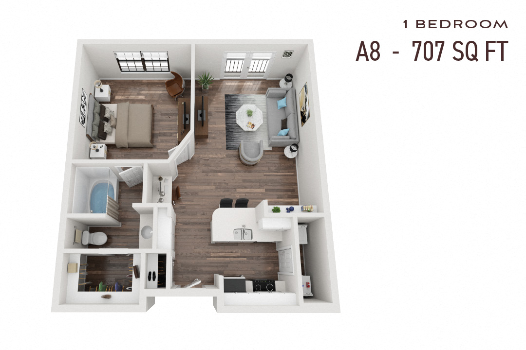 Commons Park West One Bedroom A8